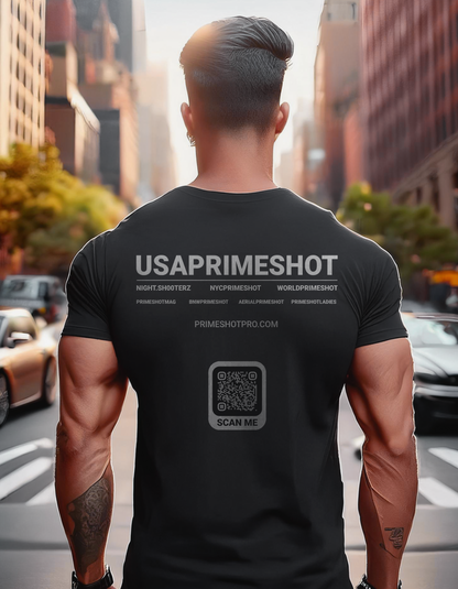 Bright & Bold USAPrimeShot T-Shirt - Black